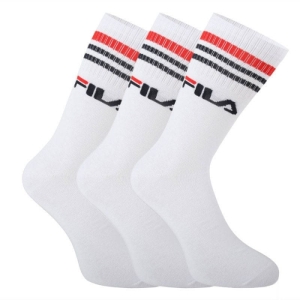 Ponožky - FILA-F9090 SOCKS LIFESTYLE PLAIN 3 PACK-300 WHITE Biela 39/42