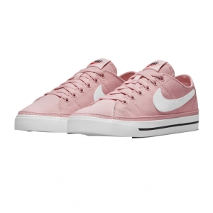 Dámska rekreačná obuv - NIKE-WMNS Court Legacy Canvas pink glaze/black/team orange/white Ružová 40,5 1