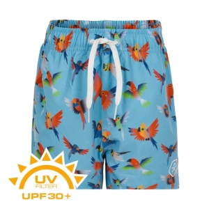 Chlapčenské plavky - COLOR KIDS-Swim shorts short AOP UPF 30+ Blue Fish Modrá 128
