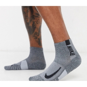 Bežecké ponožky - NIKE-U NK MLTPLIER ANKLE 2PR_Grey/Blue Mix 34/38 4