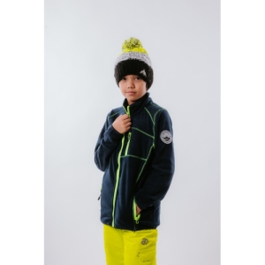 Chlapčenská lyžiarska flisová mikina - AUTHORITY KIDS-F-MARTINKO_navy Modrá 140/146