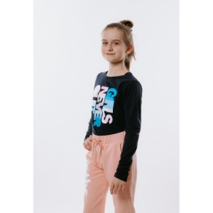 Dievčenské tričko s dlhým rukávom - AUTHORITY KIDS-T-NEVER navy Modrá 152/158 2