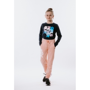 Dievčenské tričko s dlhým rukávom - AUTHORITY KIDS-T-NEVER navy Modrá 152/158 3