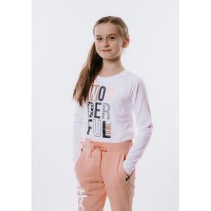 Dievčenské tričko s dlhým rukávom - AUTHORITY KIDS-T-WONDERFUL white Biela 152/158 1