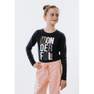 Dievčenské tričko s dlhým rukávom - AUTHORITY KIDS-T-WONDERFUL navy Modrá 152/158 1
