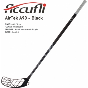 Florbalová hokejka - ACCUFLI-AirTek A90 Black R Čierna 90 cm Pravá 2022 1