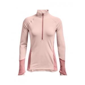 Dámska tréningová mikina s 1/2 zipsom - UNDER ARMOUR-UA ColdGear 1/2 Zip-PNK 685 Ružová L