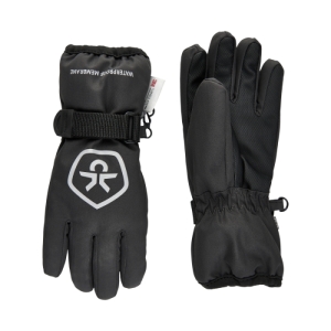 Detské lyžiarske rukavice - COLOR KIDS-Gloves, waterproof, black Čierna 116/128 2021