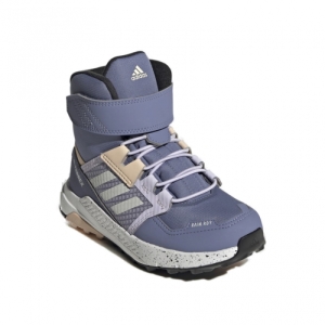 Juniorská vysoká turistická obuv - ADIDAS-Terrex Trailmaker High Cold.Rdy orbvio/wonwhi/halblu Modrá 39 1/3