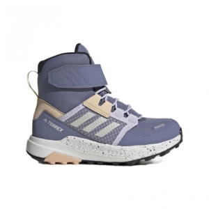 Juniorská vysoká turistická obuv - ADIDAS-Terrex Trailmaker High Cold.Rdy orbvio/wonwhi/halblu Modrá 39 1/3 1