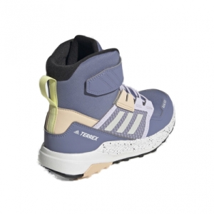 Juniorská vysoká turistická obuv - ADIDAS-Terrex Trailmaker High Cold.Rdy orbvio/wonwhi/halblu Modrá 39 1/3 4
