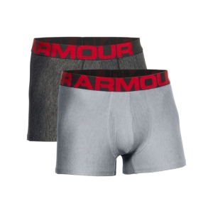 Pánske boxerky - UNDER ARMOUR-UA Tech 3in 2 Pack-GRY Šedá M