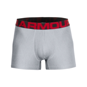 Pánske boxerky - UNDER ARMOUR-UA Tech 3in 2 Pack-GRY Šedá M 1