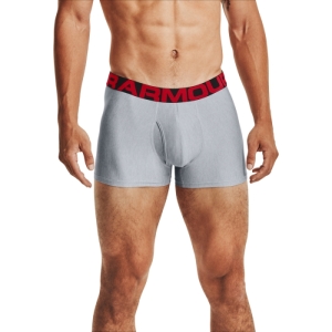 Pánske boxerky - UNDER ARMOUR-UA Tech 3in 2 Pack-GRY Šedá M 4