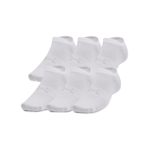 Ponožky - UNDER ARMOUR-UA Essential No Show 6 Pack-WHT Biela 36/41