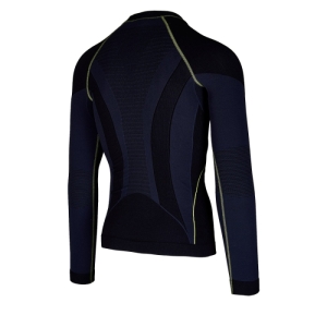 Pánske termo tričko s dlhým rukávom - BLIZZARD-CLASSIC CUT-Mens long sleeve, anthracite/neon yellow-21/22 Šedá XS/S 3