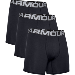 Pánske boxerky - UNDER ARMOUR-UA Charged Cotton 6in 3 Pack-BLK Čierna L