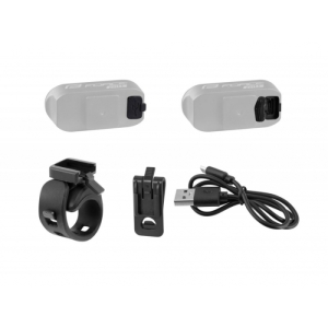 Svetlo na bicykel - FORCE-PILL 12 LM, 3 x LED, USB Čierna 2