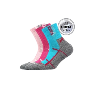 Dievčenské turistické ponožky - VOXX-Wallík-Pink/Blue Ružová 30/34