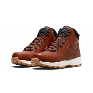 Pánska vychádzková obuv - NIKE-Manoa Leather SE rugged orange/armory navy Červená 45 2