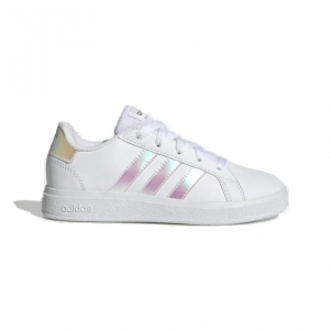 Dievčenská rekreačná obuv - ADIDAS-Grand Court 2.0 K cloud white/iridescent/cloud white Biela 40 1