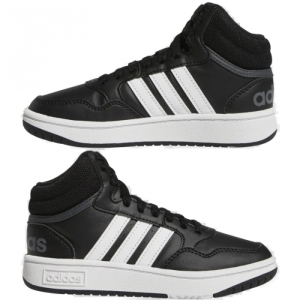 Juniorská rekreačná obuv - ADIDAS-Hoops Mid 3.0 K core black/cloud white/grey six Čierna 35,5 4