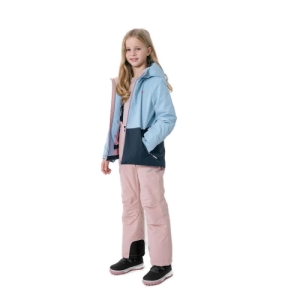 Dievčenská lyžiarska bunda - 4F-GIRLS SKI JACKET JKUDN001-30S-DARK BLUE Modrá 164 1