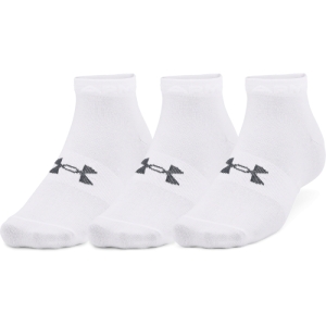 Ponožky - UNDER ARMOUR-UA Essential Low Cut 3 pack-WHT-1365745-100 Biela 36/41