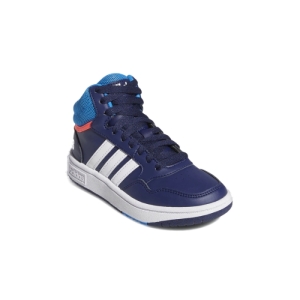 Chlapčenská rekreačná obuv - ADIDAS-Hoops 3.0 Mid K dark blue/blue rush/turbo Modrá 40