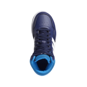 Chlapčenská rekreačná obuv - ADIDAS-Hoops 3.0 Mid K dark blue/blue rush/turbo Modrá 40 4