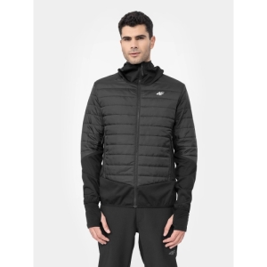 Pánska turistická bunda - 4F-HYBRID MENS JACKET KUMH060-20S-DEEP BLACK Čierna XXL