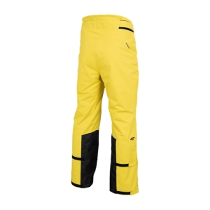Pánske lyžiarske nohavice - 4F-MENS SKI TROUSERS SPMN006-72S-LEMON Žltá XXL 3