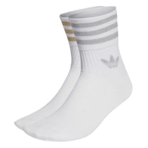 Ponožky - ADIDAS ORIGINALS-MID CUT GLT SCK -WHITE/MAGBEI/GRETWO -2 pack Biela 37/39