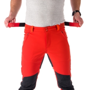Pánske turistické zateplené nohavice - NORTHFINDER-TROY-361-redblack Červená XL 4