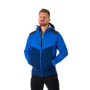 Pánska turistická softshellová bunda - NORTHFINDER-DYLAN-387-blueblue Modrá XXL 1