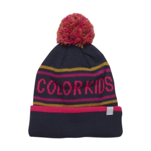 Juniorská zimná čiapka - COLOR KIDS-Hat logo CK, pink glo Ružová 56cm