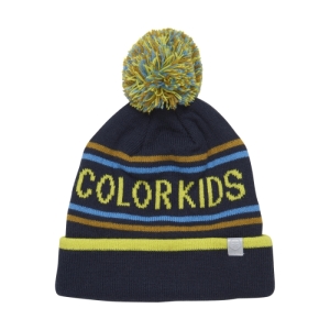 Juniorská zimná čiapka - COLOR KIDS-Hat logo CK, sulphur spring Žltá 56cm
