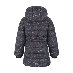 Dievčenská lyžiarska bunda - COLOR KIDS-jacket quilted, AOP, AF 8.000, phantom Čierna 128 1
