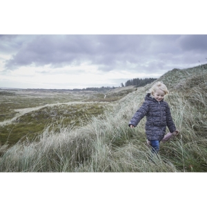 Dievčenská lyžiarska bunda - COLOR KIDS-jacket quilted, AOP, AF 8.000, phantom Čierna 128 2