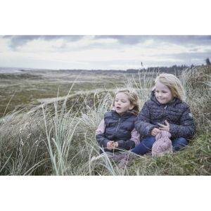 Dievčenská lyžiarska bunda - COLOR KIDS-jacket quilted, AOP, AF 8.000, phantom Čierna 128 3