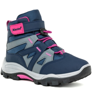 Dievčenské členkové zimné topánky - AXIM-Brenda pink Modrá 36