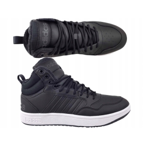 Pánske členkové zimné topánky - ADIDAS-Hoops 3.0 Mid WTR core black/core black/footwear white Čierna 44 3