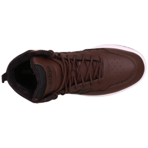 Pánske členkové zimné topánky - ADIDAS-Hoops 3.0 Mid WTR brown/core black/gold matt Hnedá 45 1/3 4