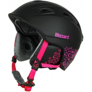 Dámska lyžiarska prilba - BLIZZARD-W2W Demon ski helmet, black matt/magenta flowers Čierna 56/59 cm 2022