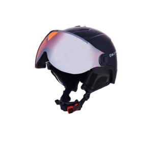 Lyžiarska prilba so štítom - BLIZZARD-Double Visor ski helmet, black matt, orange lens, mirror Čierna 56/59 cm 2022