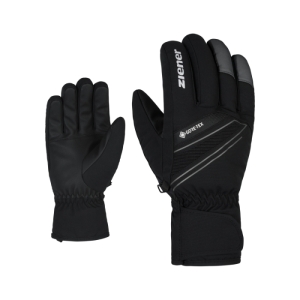 Lyžiarske rukavice - ZIENER-GUNAR GTX glove ski alpine, black/magnet Čierna 9 22/23