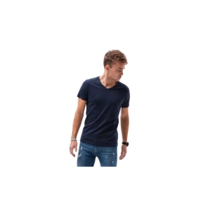 Pánske tričko s krátkym rukávom - OMBRE-T-shirt SS-S1369-V2-NAVY Modrá XXL