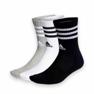 Ponožky - ADIDAS-3S C SPW CRW 3P MGREYH/WHITE/BLACK/W Mix 46/48