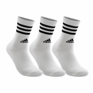 Ponožky - ADIDAS-3S C SPW CRW 3P WHITE/BLACK Biela 46/48