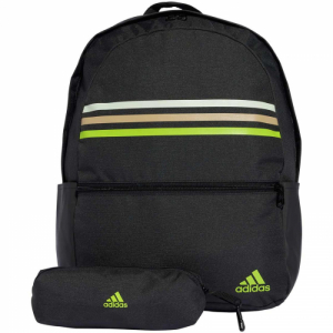 Juniorský školský ruksak - ADIDAS-CLASSIC 3S PC BLACK/SSLIME Čierna 27,75L